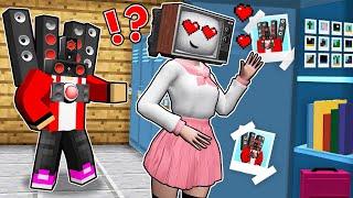 TV WOMAN became a SCHOOL fan of JJ! JJ and MIKEY - High School Love Story in Minecraft - Maizen