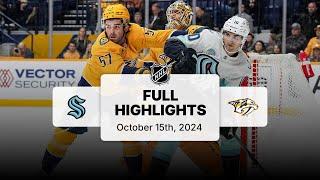 Kraken at Predators | October 15, 2024 | NHL Full Game Highlights