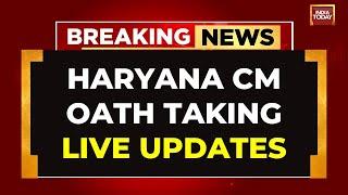 Nayab Singh Saini Oath Taking Ceremony LIVE | Haryana CM Oath Taking LIVE News | Haryana LIVE News