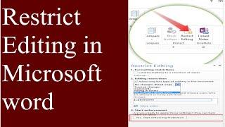 How to Restrict Editing in Microsoft Word-Restrict Editing in Word - Lock & Protect Microsoft Word