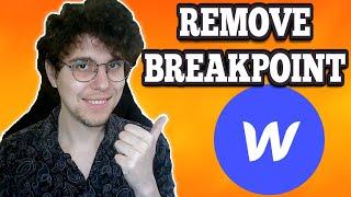 How To Remove Breakpoint In Webflow