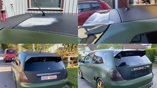 Honda Civic Type R EP3 | Painting roof and trunk in matte black