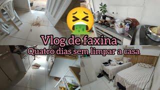 Quatro dias sem limpar a casa/ vlog de faxina/limpeza e organização 