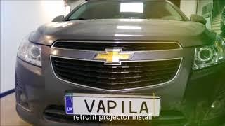 Chevrolet Cruz установка билинз Retrofit installing HID projectors