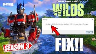 How To Fix A d3d11-compatible gpu is required to run the engine on Fortnite Chapter 4 Season 3