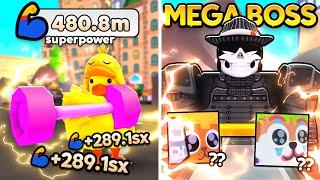 I Unlocked NEW Super Hero World and Defeated MEGA BOSS in Arm Wrestle Simulator!