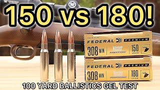 308 Winchester Federal Nosler Partition Ballistics Gel Ammo Test