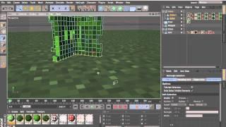 Cinema 4D - Minecraft Grass Movement Tutorial