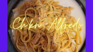 Cooking With Steve. Ch'kn Alfredo with Soy Curls!!