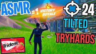 ASMR Gaming  Fortnite Tilted Tower Tryhards! Relaxing Gum Chewing  Controller Sounds + Whispers 