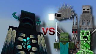 Warden Titan 57th Beast vs Titan Mobs (Bosses) | Minecraft Bedrock | Mob Battle