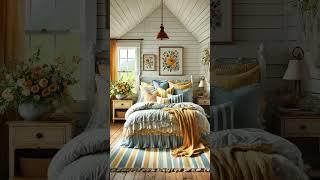 Summer Farmhouse Home Tour ️  Blue, Yellow & Orange Decor  Mudroom, Porch, Kitchen + Garden Views