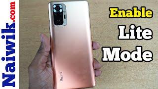 Enable Lite Mode in Redmi Note 10 Pro Max