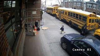 Video shows driver using sidewalk to pass Brooklyn school buses