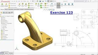 SolidWorks Tutorial for Beginners exercise 123-Boundary Boss/Base