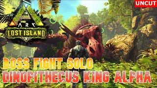 Boss Fight Solo - Dinopithecus King Alpha - ARK Lost Island