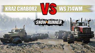 SnowRunner Mod vs Mod | Which HyperTruck is best? KrAZ Chaborz VS WS 714WM