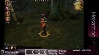 Dragon Age: Origins (Any%) in 56:19 by LettersWords - Hekathon