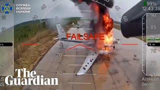 Ukraine releases dramatic FPV footage of drone attack on Russian airbases