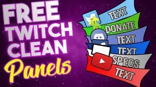 FREE Twitch clean panels templates photoshop ! 2018