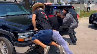 Omaha protest attempts to stop ICE raid at Nebraska meat processing plant