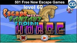 [Walkthrough] 501 Free New Escape Games level 60 - Escape with Fantasy Trojan Horse - Complete Game