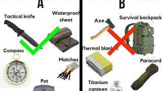 Which Survival Kit Would You Choose?! Kit A or Kit B?!