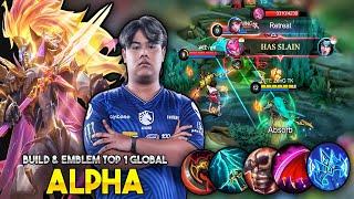 ALPHA BEST BUILD 2024 | TOP 1 GLOBAL ALPHA BUILD AND EMBLEM | FAVIANN ALPHA BUILD AND EMBLEM