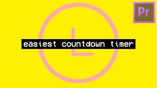 How To Make A Countdown Timer In Premiere Pro (EASY Tutorial)