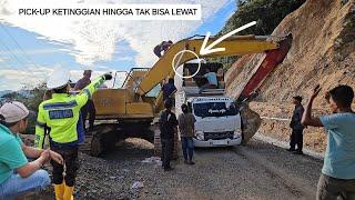 The third day of drilling at Batu Jomba, the pick up could not get out of Batu Jomba