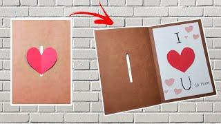 DIY Happy Valentine's Day Greeting Card | How To Make Valentines Card | Handmade Card Ideas