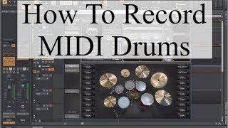 How to record MIDI drums with a keyboard