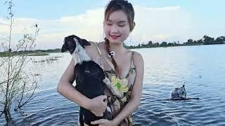 Suốt bao ngày chờ đợi con cá này cũng sa bẫy trên đồng | TNTP T168 - Girl catches big fish