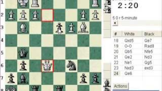 Chessworld.net : Blitz #313 vs. pchev (2428) - Caro-Kann: exchange variation (B13) (Chessworld.net)
