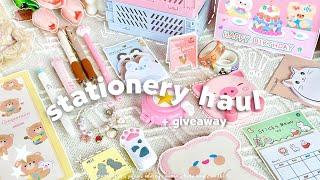 Huge Stationery Unboxing ft. Stationery Pal + GIVEAWAY  [Aesthetic asmr] 