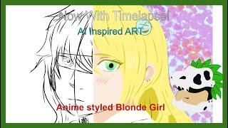 Anime Blonde Girl | AI Inspired Art