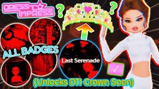 ALL BADGE LOCATIONS In Dress To Impress' Update For A SECRET CROWN ITEM Coming SOON! | ROBLOX