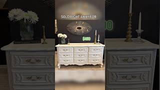 Before & After! Reviving This BEAUTIFUL French Provincial Dresser  #shorts #furnitureflip #trash