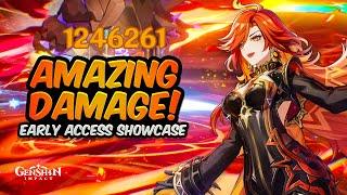 CRAZY DAMAGE! Mavuika Early Access Showcase & First Impressions | Genshin Impact