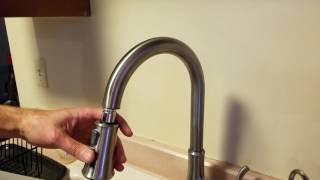 Price Pfister kitchen faucet repair.  Pull down spray nozzle.