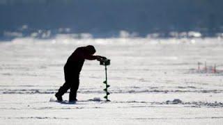 Ice fishing at Strawberry Reservoir