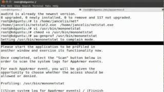 Configuring an apparmor profile