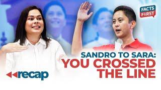 Sandro Marcos to Sara Duterte: You crossed the line