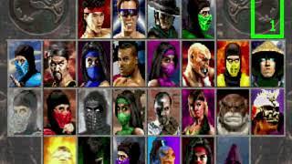 MK2 The Lost Secrets - Character Select