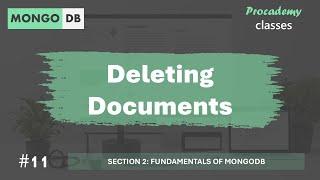 #11 Deleting Documents | Fundamentals of MongoDB | MongoDB Complete Course 2025