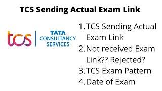 TCS Sending Actual Exam Link to shortlisted candidates | Not received mail ? | TCS Exam Pattern