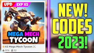 HURRY! - NEW MEGA MECH TYCOON CODES 2023!