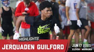 Jerquaden Guilford puts his route-running and pass-catching skills on display at Ohio State camp