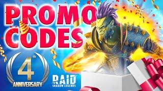 RAID Shadow Legends Promo Codes 4TH ANNIVERSARY giveaway  2023