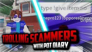 Trolling scammers with Pot Diary! | Stands Awakening